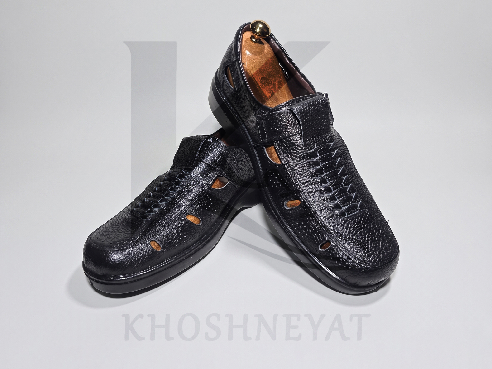 کفش مردانه تابستانی طبی چرمی کد 416